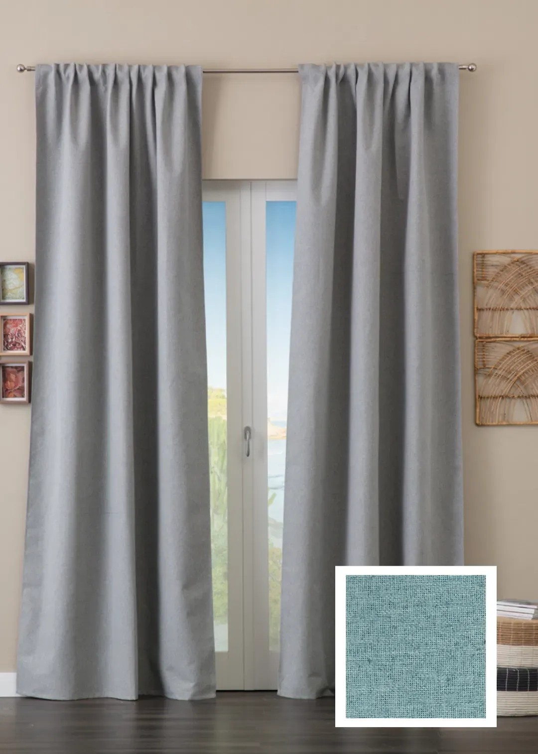 Tenda arredo Stoccolma L 135 x H 290 cm blu Tenda arredo Stoccolma L 135 x H 290 cm blu