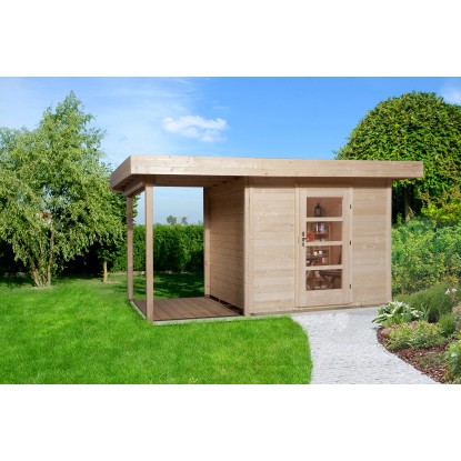 Casetta da giardino in legno Weka naturale 382x240 cm Casetta da giardino in legno Weka naturale 382x240 cm