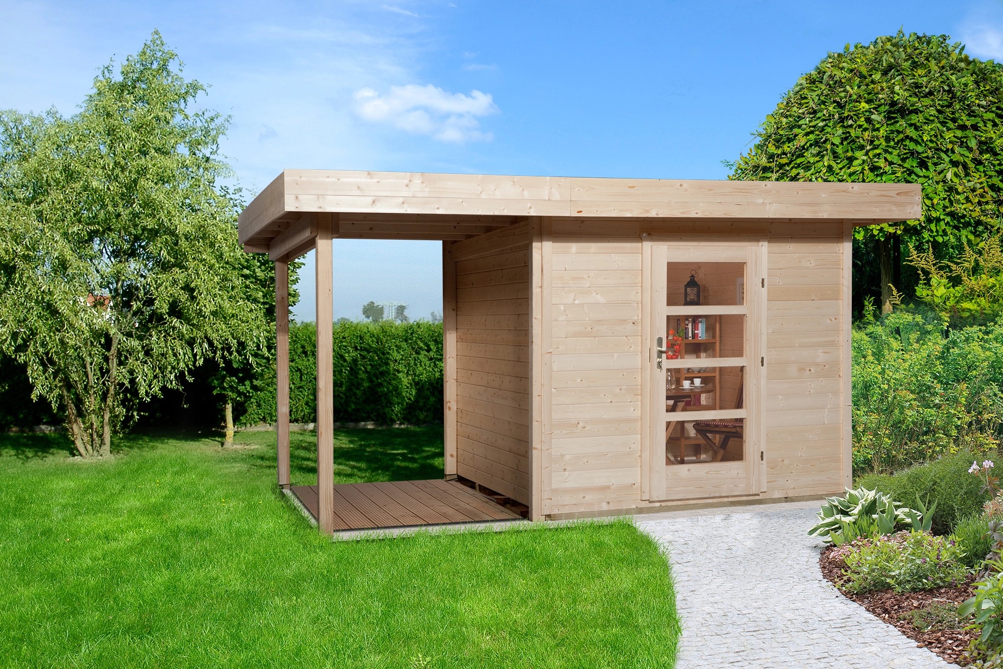 Casetta da giardino in legno Weka naturale 382x240 cm Casetta da giardino in legno Weka naturale 382x240 cm