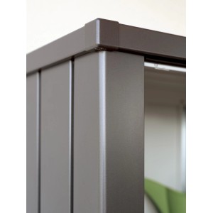Armadio da esterno Biohort Julia taglia L High argento metallizzato