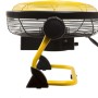 Dettaglio di un ventilatore giallo e nero.