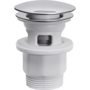 Set piletta eccentrica Ø 62,4 mm per miscelatore lavabo Secchia, ottone cromato e plastica.