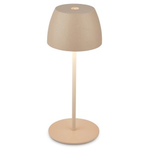 Brilo Serina Mini lampada da tavolo LED a batteria beige, 20 cm. Luce decorativa da esterno con dimmer touch.