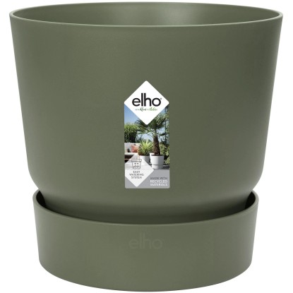Vaso per piante Elho Greenville in plastica con serbatoio Ø 16 x H 15 cm verde