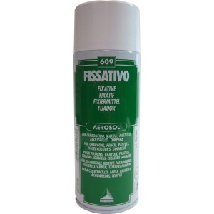 Spray fissativo Maimeri 400ml per materiali da pittura.