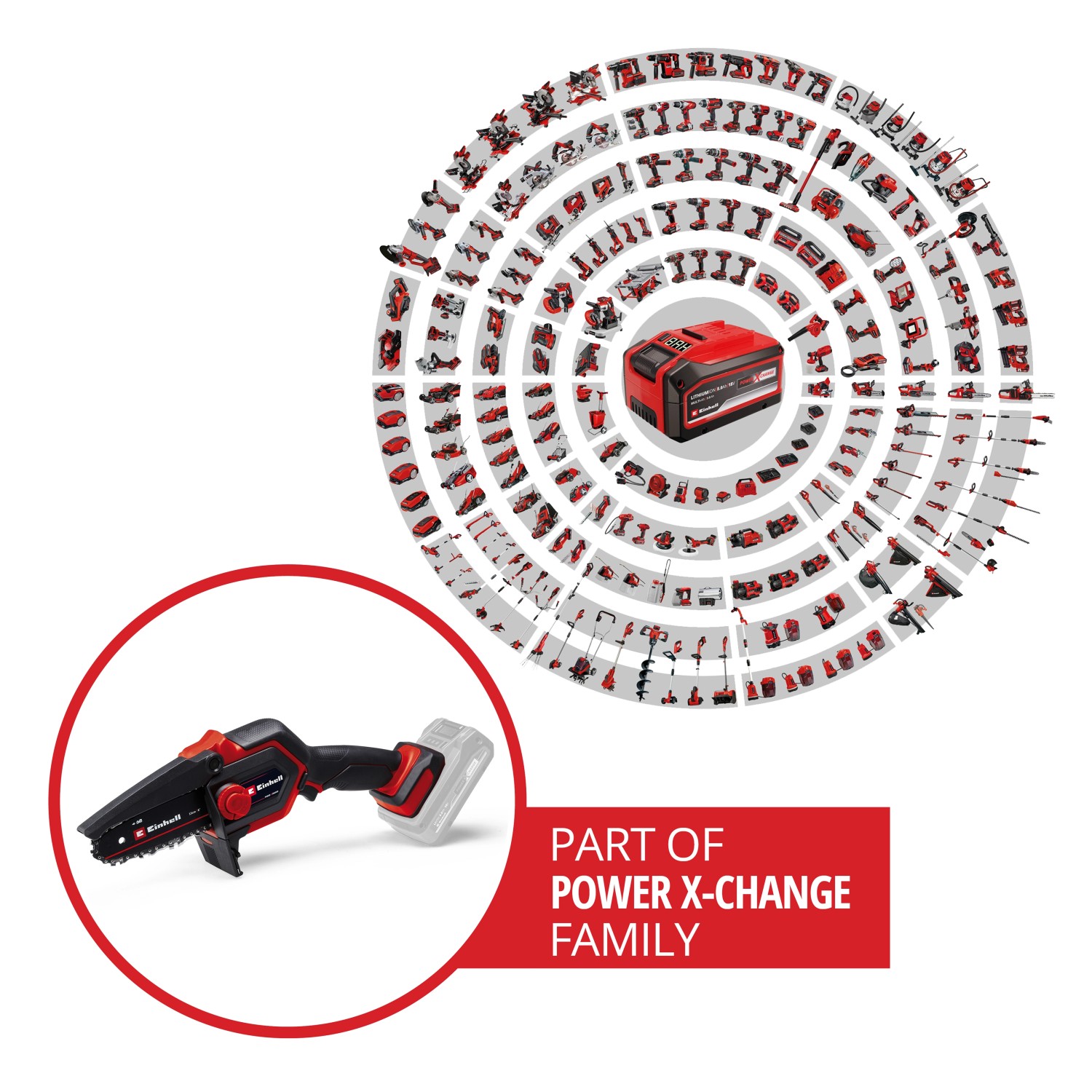 Einhell Power-X-Change Potatore a catena GE-PS 18/15 Li BL senza batteria