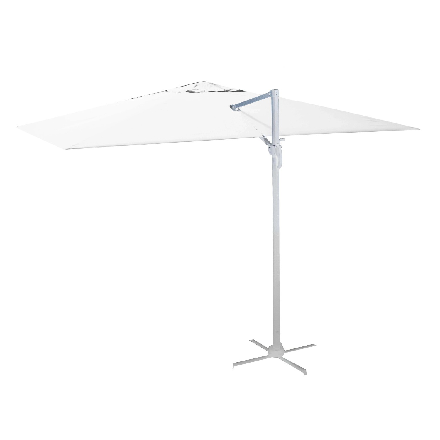 Ombrellone da giardino a palo decentrato New Michigan H 2,75 m bianco_2