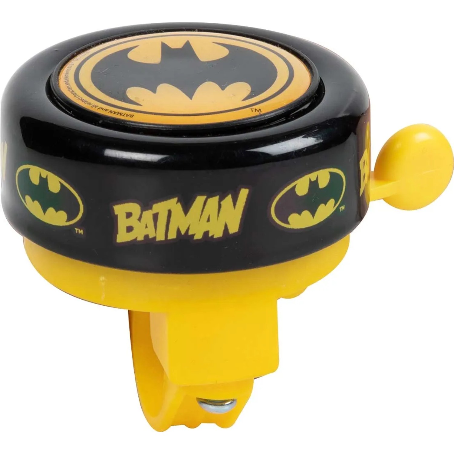 Campanello per bici Batman giallo e nero per bici da bambino.