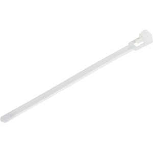 Fascetta per cavi OBI bianca, richiudibile, 150x7,6 mm, 25 pezzi, per raggruppare i cavi.