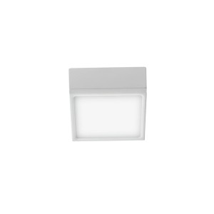 Plafoniera LED quadrata bianca. Lampada da soffitto.