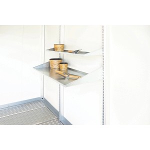 Ripiani Biohort per casetta da giardino CasaNova, set da 2, zincati.