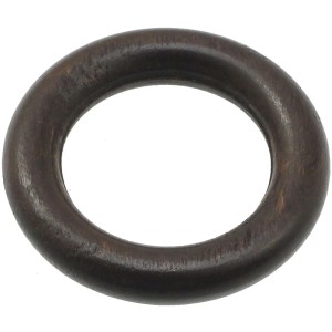 Anello in legno marrone per bastone per tende, per fissare le tende.