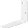 Angolare di costruzione bianco verniciato a polvere, 100x75x30 mm, per strutture leggere in legno.