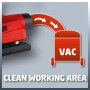 Levigatrice orbitale Einhell TC-OS 1520 con aspirazione polvere per un lavoro pulito.