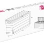 Imballaggio della t.b.t. Multibox Elegance Line per mobili da balcone con dimensioni.