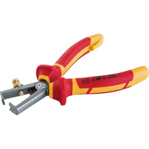 LUX pinza spelafili 160 mm con manici rosso-gialli, pinza per installazione elettrica.