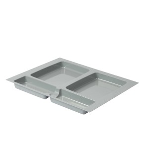 Inserto grigio t.b.t. per sistema di raccolta differenziata per cassetti.