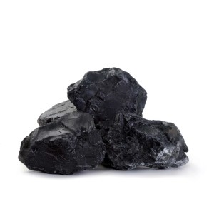 Ciottoli decorativi neri per giardino e decorazioni.