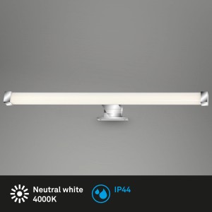 Lampada da parete a LED Briloner Repens, cromo, IP44, per mobile specchio o montaggio a parete.