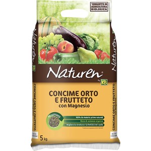 Naturen Concime biologico per orto e frutteto con magnesio, sacco da 5 kg.