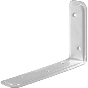 Staffa di supporto bianca verniciata a polvere, 100x160x40 mm, per costruzioni in legno.