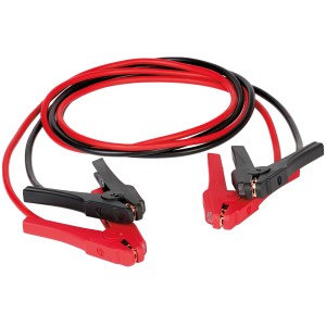 Cavi di avviamento OBI con pinze a LED, 16 mm², rossi e neri, per auto.