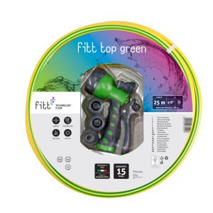 t.b.t. Set tubo per irrigazione con pistola a spruzzo e accessori.