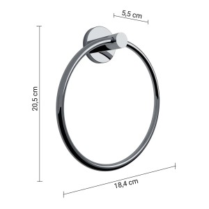 t.b.t. Porta asciugamani cromato, accessorio per doccia.