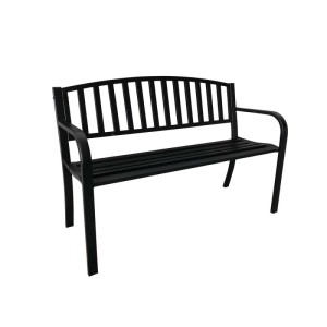 Panca da giardino in acciaio Garden Friend Hollywood 120x50x75 cm nero