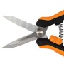 Forbici da giardino multiuso Fiskars SP320, arancio e nero, con lama seghettata e tagliafili.
