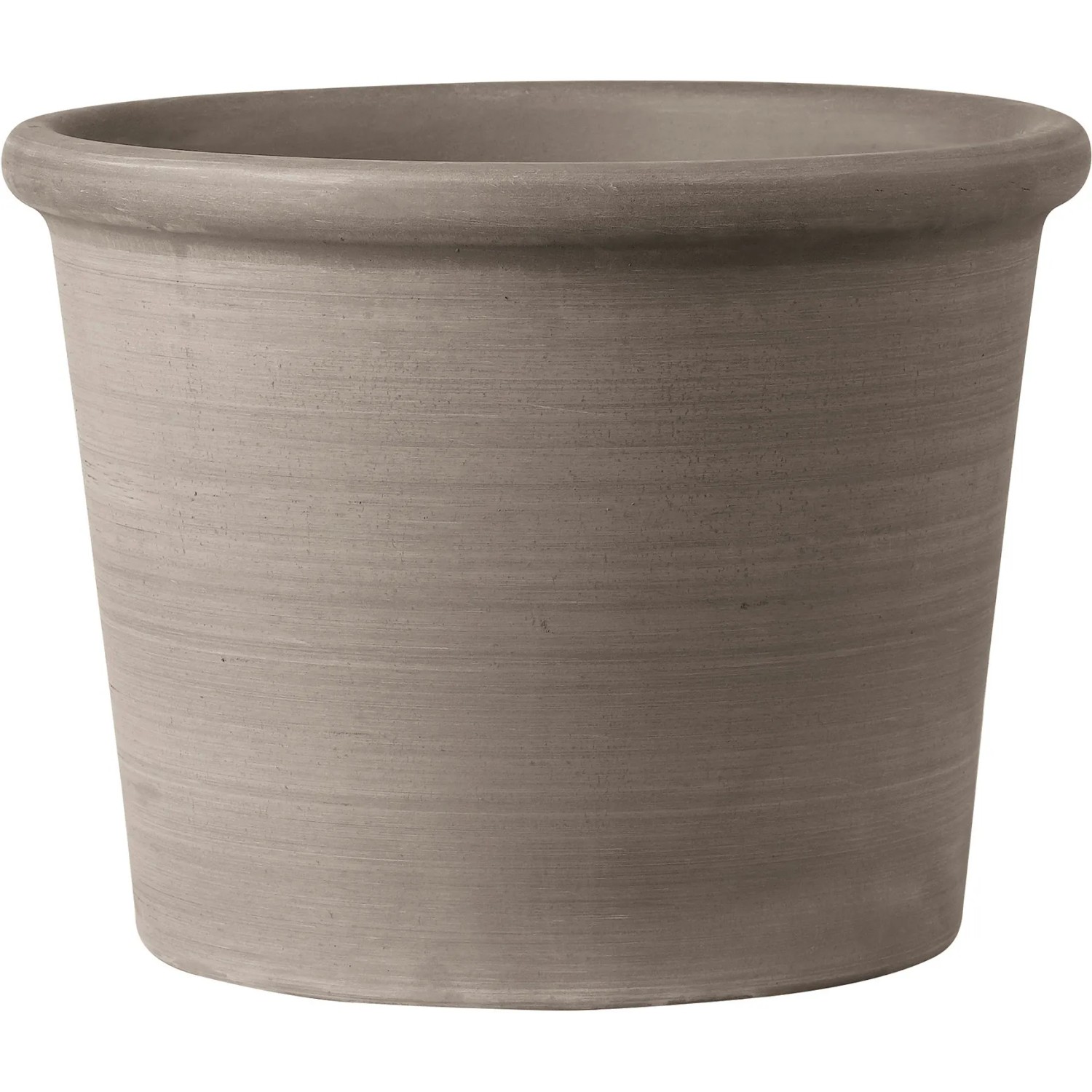 Vaso Cilindro Terrae 20 Cm, Grigio Fumo, Resistente Ai Raggi UV, Per Esterno E Interno