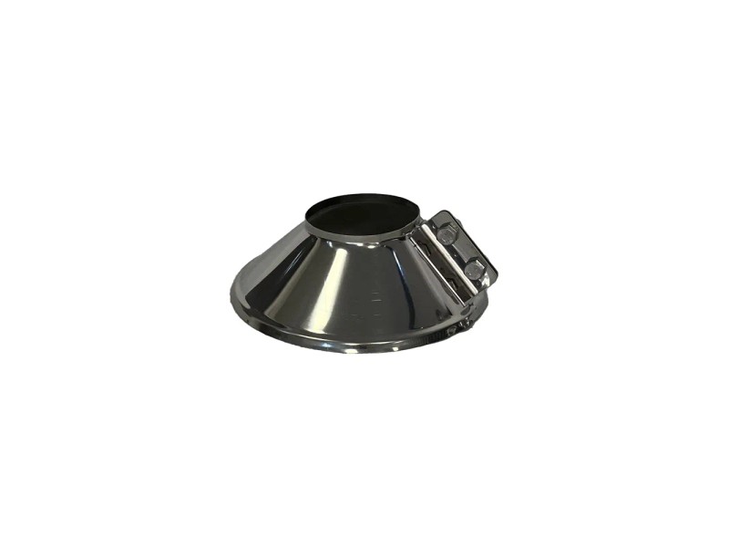 Tramoggia inox 6 decimi aisi 304 con aletta base 35x35cm a innesto f, diametro 180mm | Leroy Merlin
