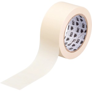 Nastro adesivo beige LUX in carta crespa, largo 50 mm, per bordi di pittura puliti.