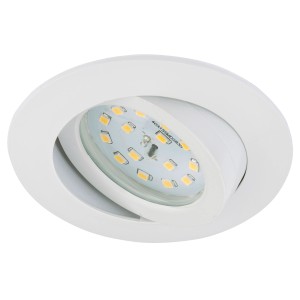 Faretto da incasso a LED dimmerabile e orientabile in bianco, set da 1 per interni.