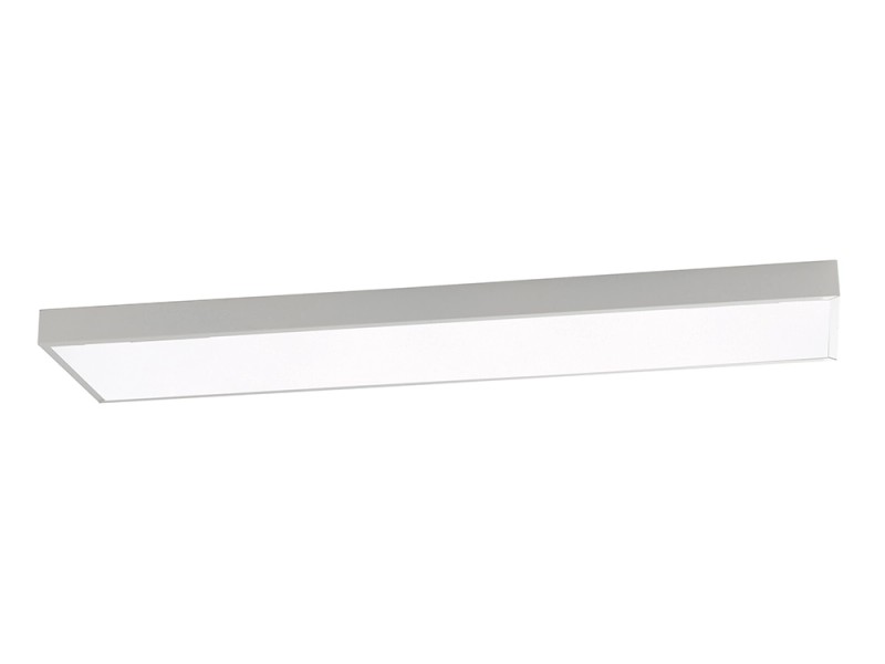 Pannello led bianco naturale 119,5x59,5 cm in alluminio bianco con  diffusore in acrilico