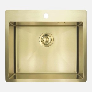 Lavello 1 vasca forma orizz Idrostile Ciego de Ávila 505x200 mm oro spaz