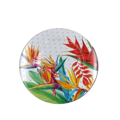 Sottopiatto decorato in plastica 33 cm fantasie assortite