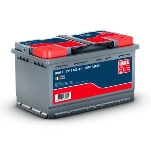Batteria auto USAG, 12V 80Ah, per un'alimentazione affidabile in auto.