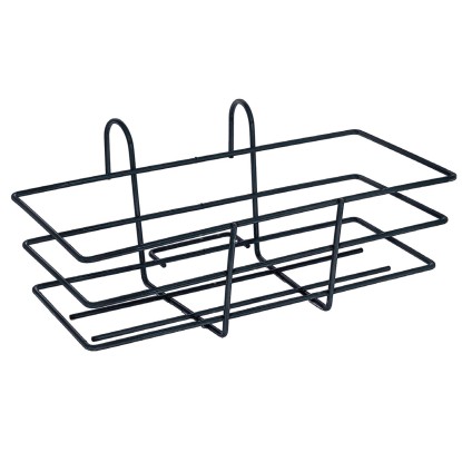 Porta balconiera con gancio fisso antracite 16x43x22 cm