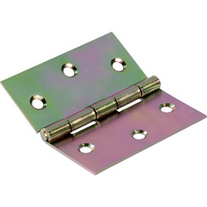Cerniera Käntig zincata gialla, 60x60 mm, per collegamenti mobili, da avvitare.