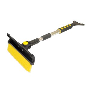 t.b.t. Raschietto per ghiaccio con spazzola e manico telescopico per vetri auto