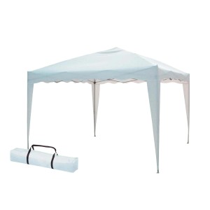 Gazebo bianco con borsa per il trasporto. Ideale per giardino e campeggio.