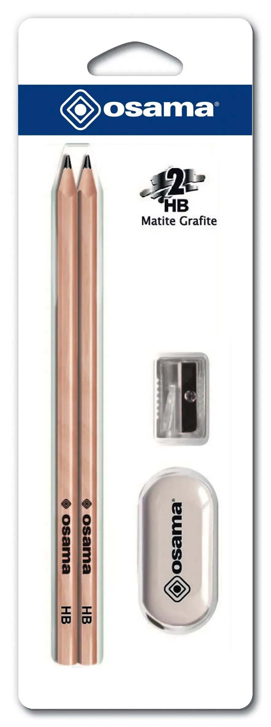 MILAN Blister 2 Matite Grafite HB MAXI Con Gomma + 1 Temperamatite MAXI – Materiale Scolastico Di Qualità - 3