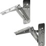 Cerniere per ante a ribalta Hettich Lift Junior, nichelate, per frontali in legno e telaio, peso max. anta 2,5 kg.