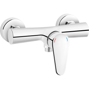 Miscelatore doccia baliv DU-5060 cromato, miscelatore monocomando per doccia con raccordi a S e materiale di montaggio.