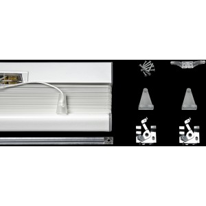 Veneziana bianca t.b.t. con accessori di montaggio.