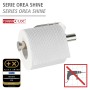 Wenko Porta carta igienica Orea Shine, acciaio inox, finitura lucida, per montaggio a parete senza forare.