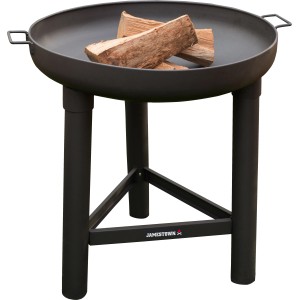 Braciere Jamestown Kendrick con grill, Ø 58 cm, in acciaio con legna da ardere.