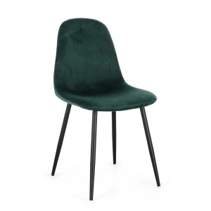 Sedia Irelia effetto microfibra 44x53xh84 cm verde