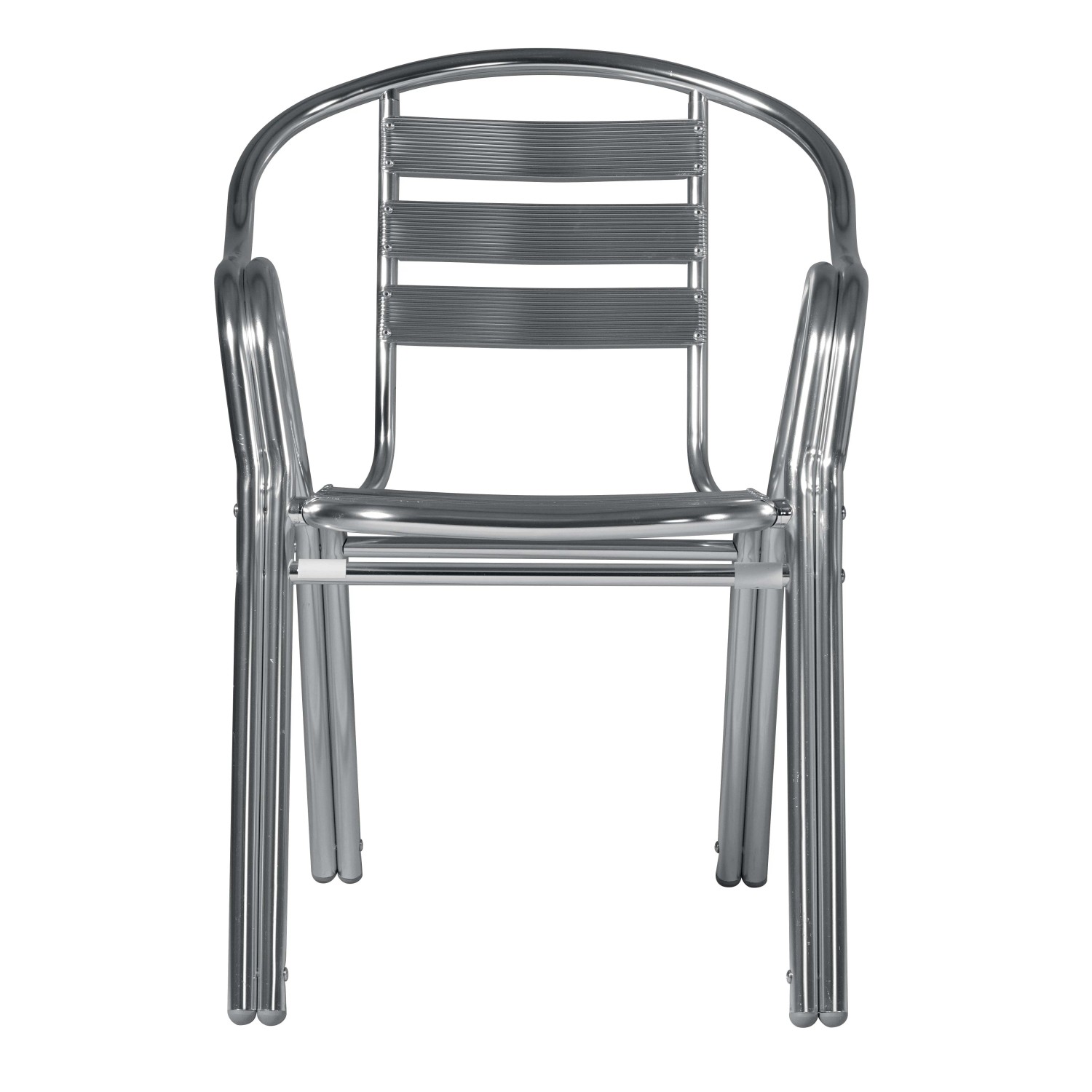 Sedia da giardino t.b.t. in alluminio argentato. Seduta per il giardino.